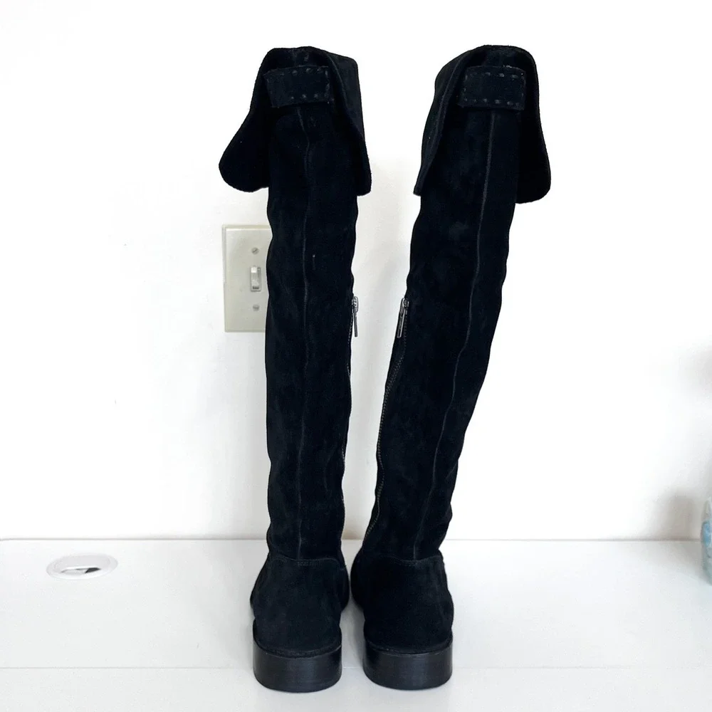 Frye Womens Over The Knee Suede Boots Size 7 Black‎ Western Riding Festival